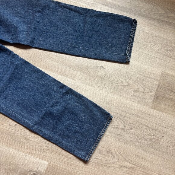 Abercrombie High Rise Loose Wide Leg Jean Dark Marble Color Wash size 26 - Picture 8 of 15